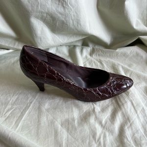 Socialites Heels Size 6.5 B Brown Heel 2.5” Made In USA #500